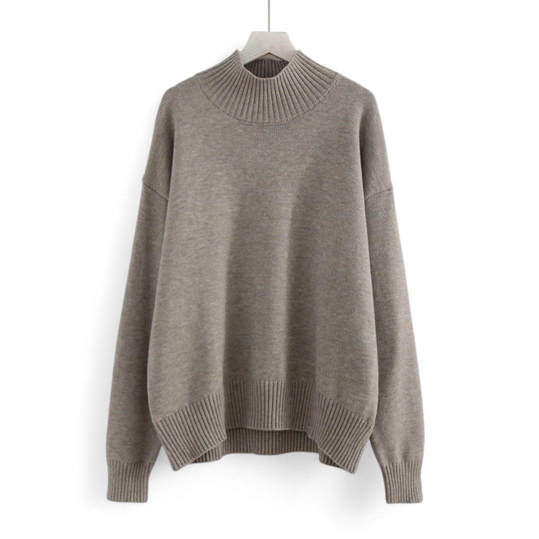 Élodie | Pull col montant oversize doux