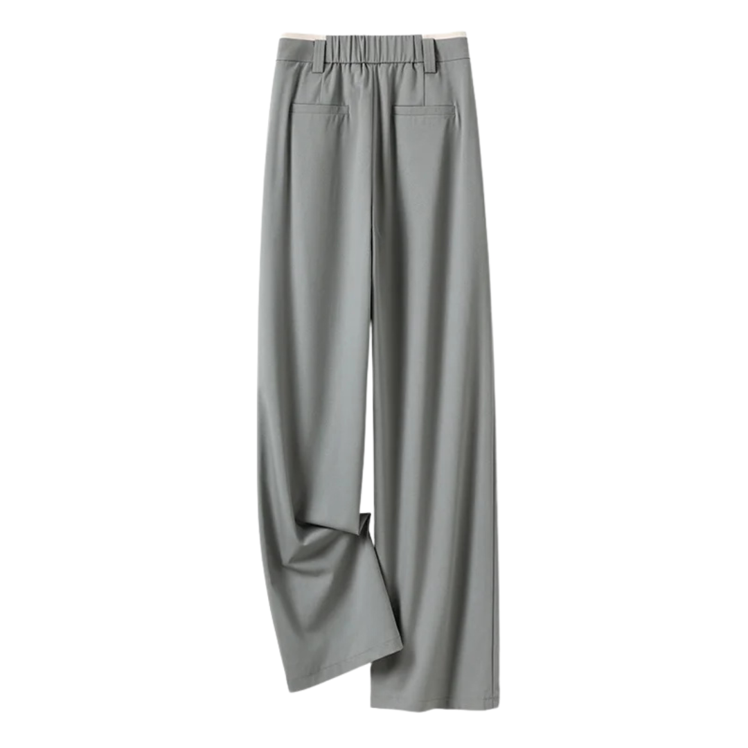 Inès | Pantalon taille haute fluide à jambe large
