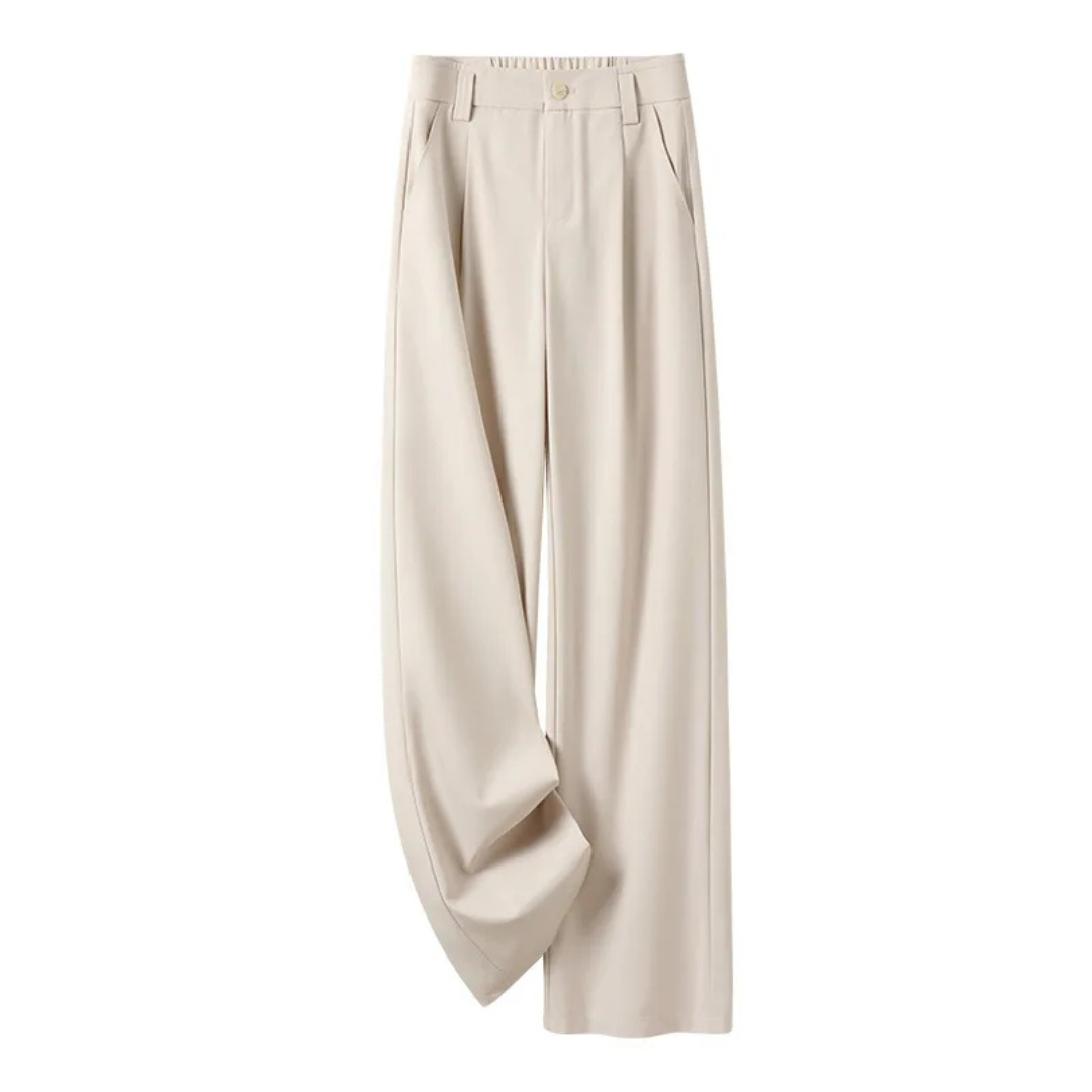 Inès | Pantalon taille haute fluide à jambe large