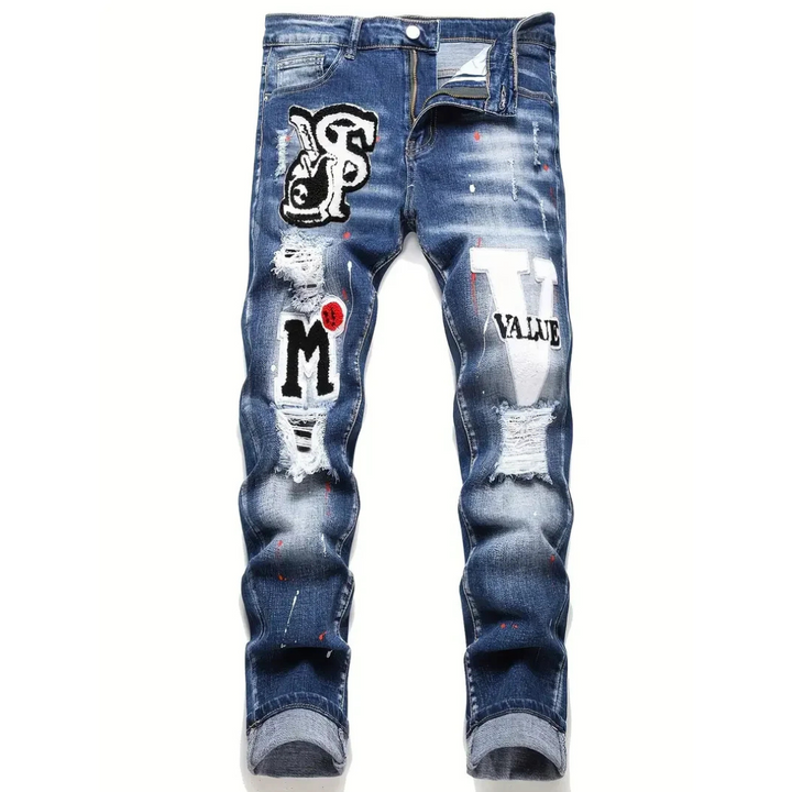 Mason | Jean de style urbain à patchs