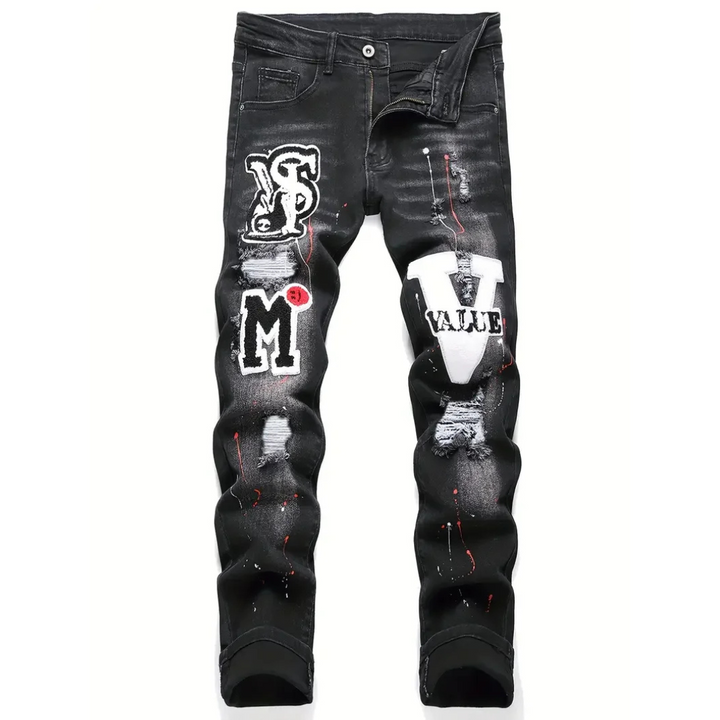 Mason | Jean de style urbain à patchs