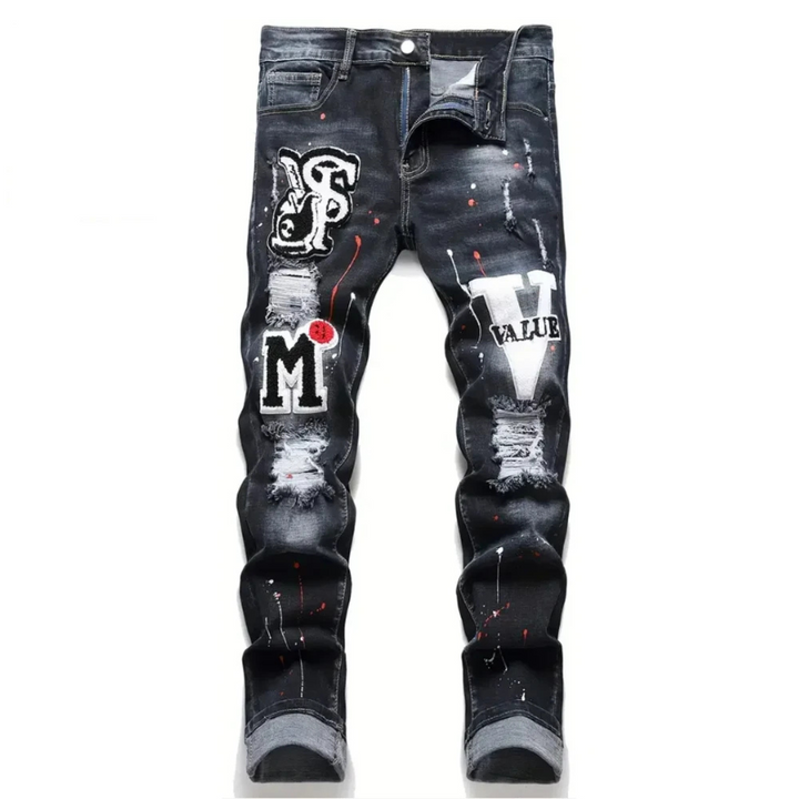 Mason | Jean de style urbain à patchs