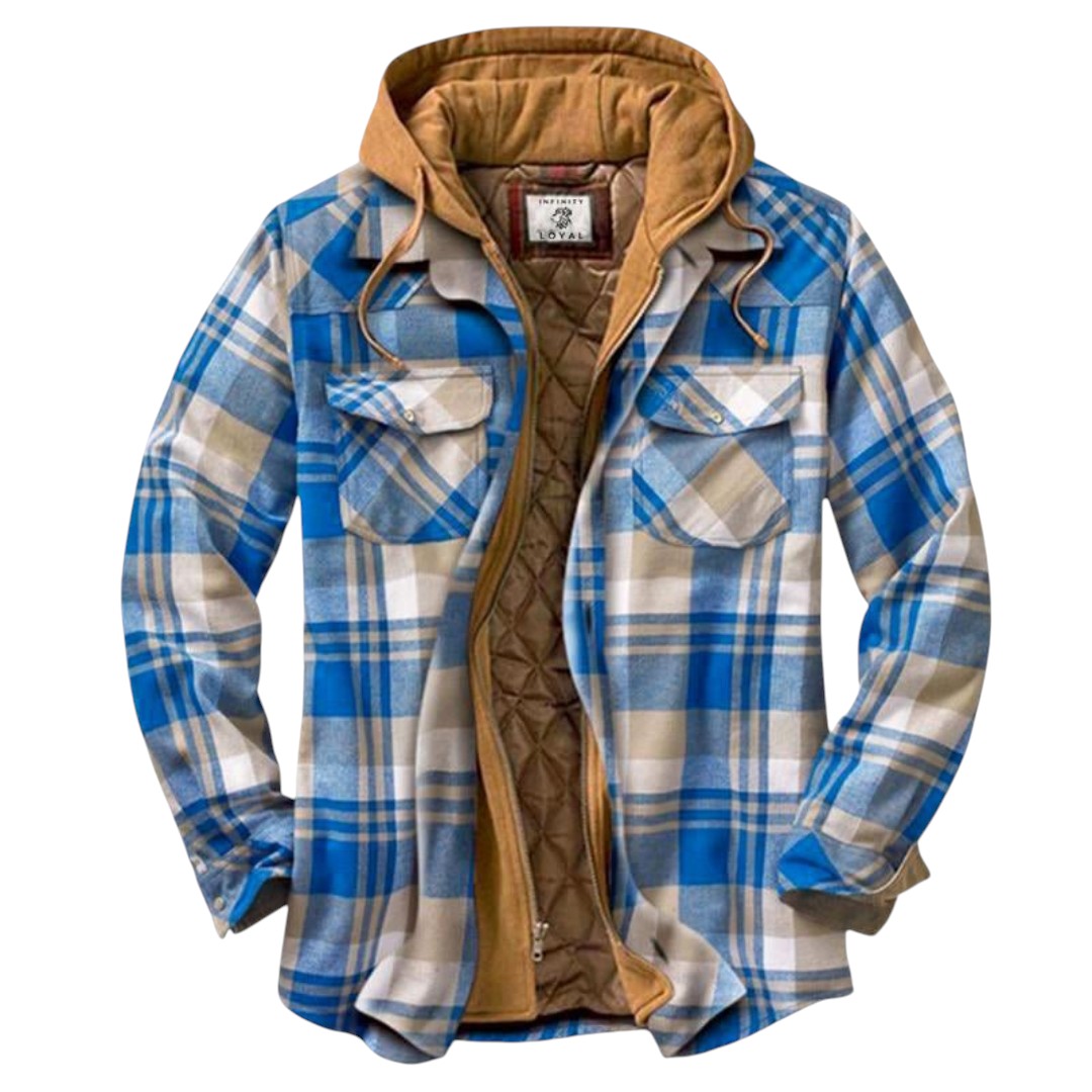 Brodie | Veste en flanelle matelassée avec capuche en polaire