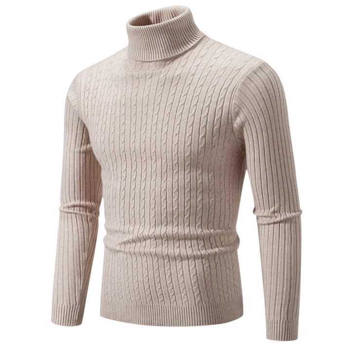 Mitchell | Pull en maille à col roulé en tricot torsadé avec col doux et chaleur raffinée