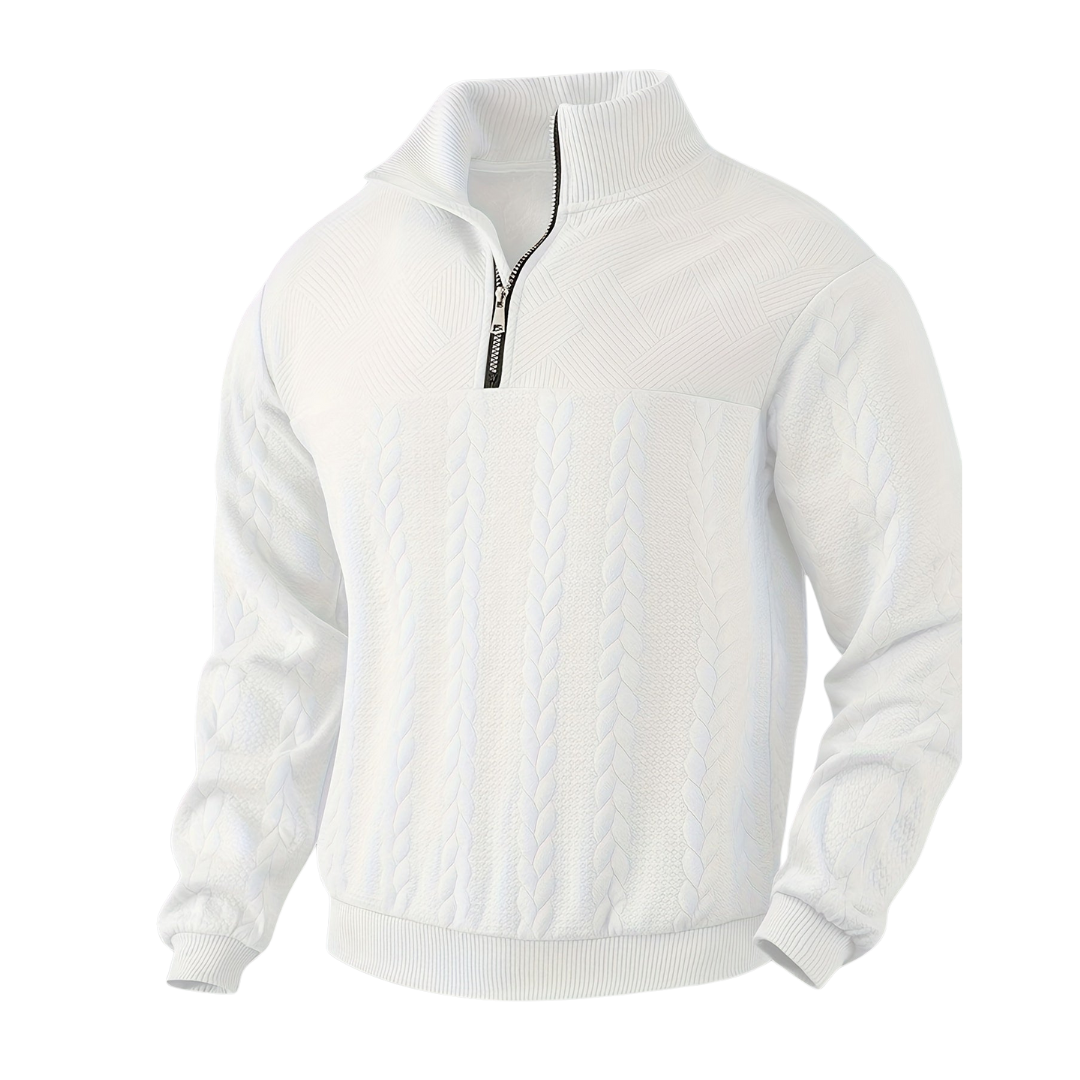 Nate | Pull vintage à col montant zippé