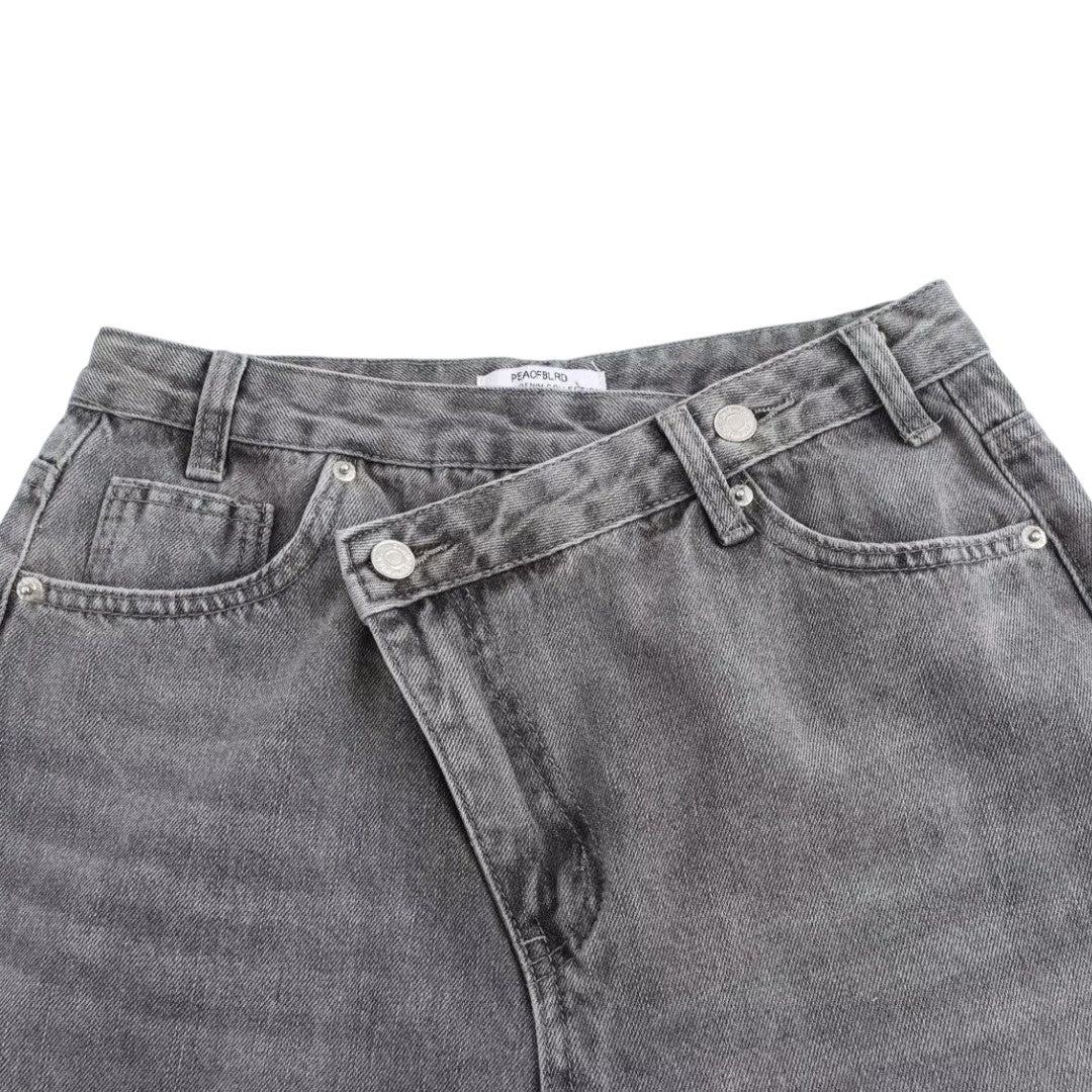Ava | Jean large à taille asymétrique et jambes larges