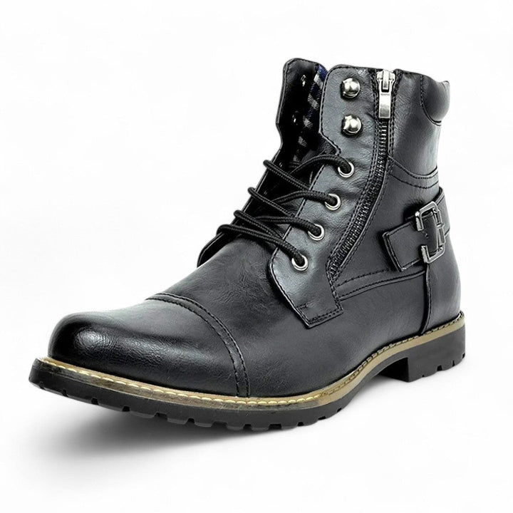 Aidan | Bottes robustes à fermeture éclair latérale avec détail de boucle
