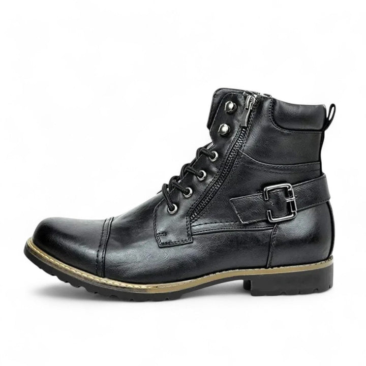 Aidan | Bottes robustes à fermeture éclair latérale avec détail de boucle