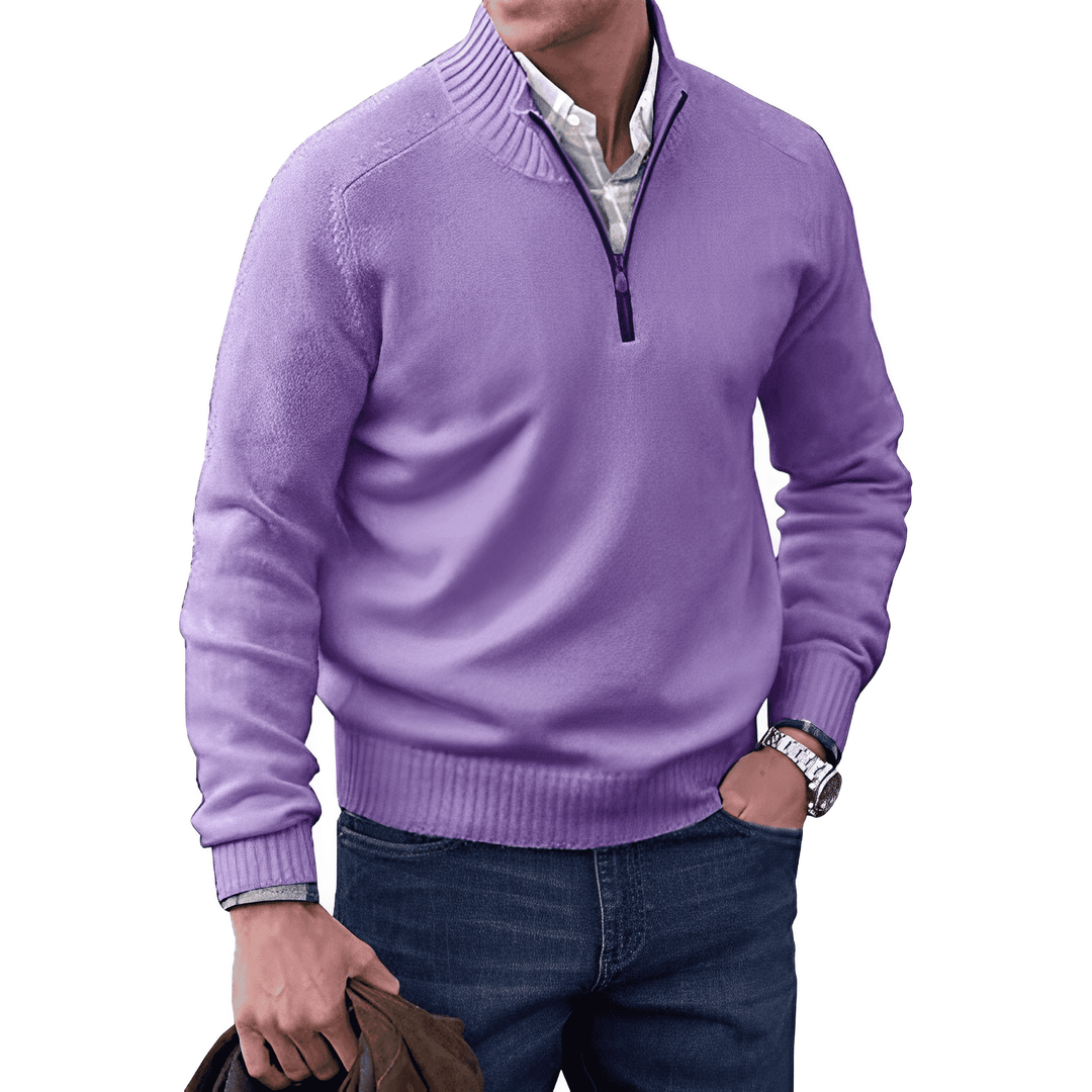 Jasper | Pull en cachemire à zip avec finition douce et coupe intelligente