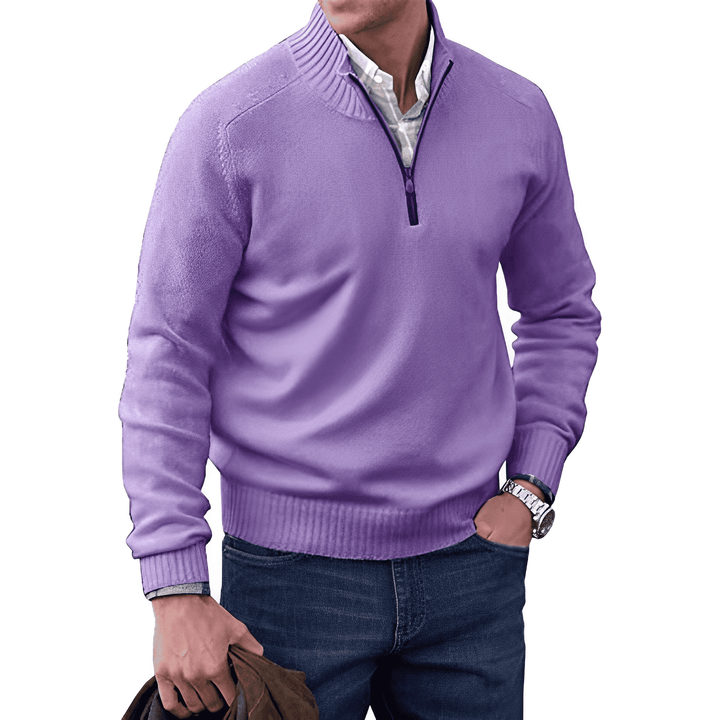 Jasper | Pull en cachemire à zip avec finition douce et coupe intelligente
