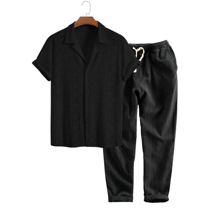 Blake | Ensemble de chemise et pantalon en crochet léger
