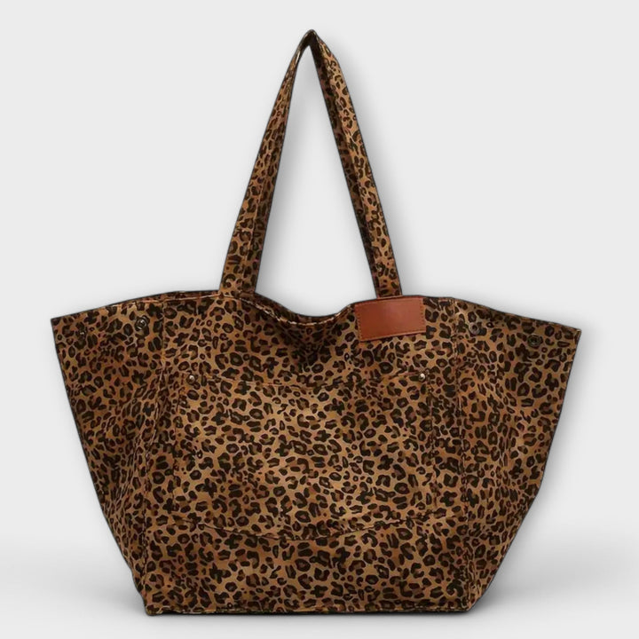 Rita™ Elegant Leopard Print Canvas Shoulder Bag