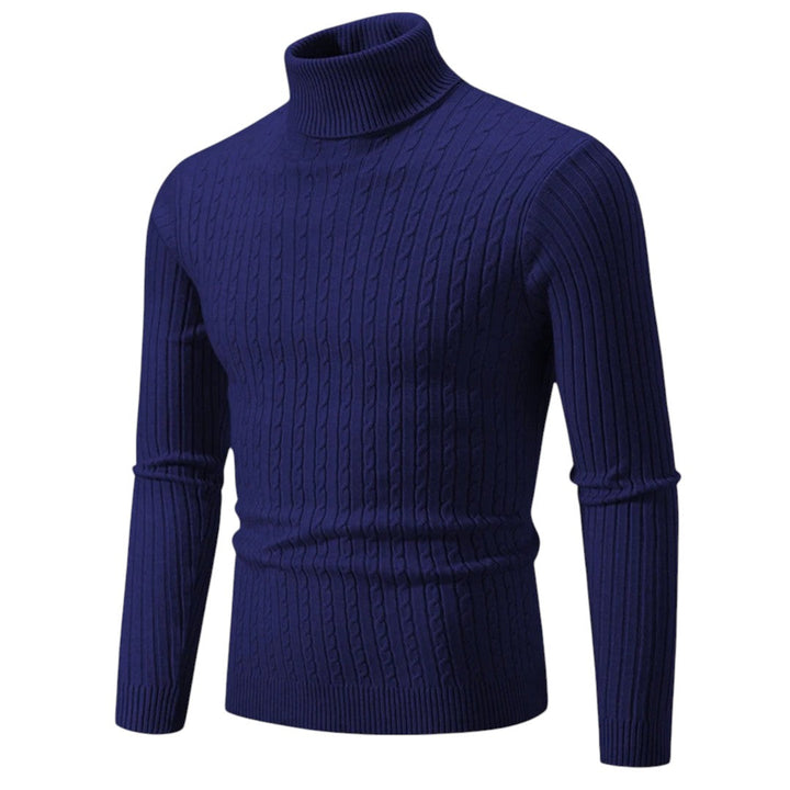 Mitchell | Pull en maille à col roulé en tricot torsadé avec col doux et chaleur raffinée