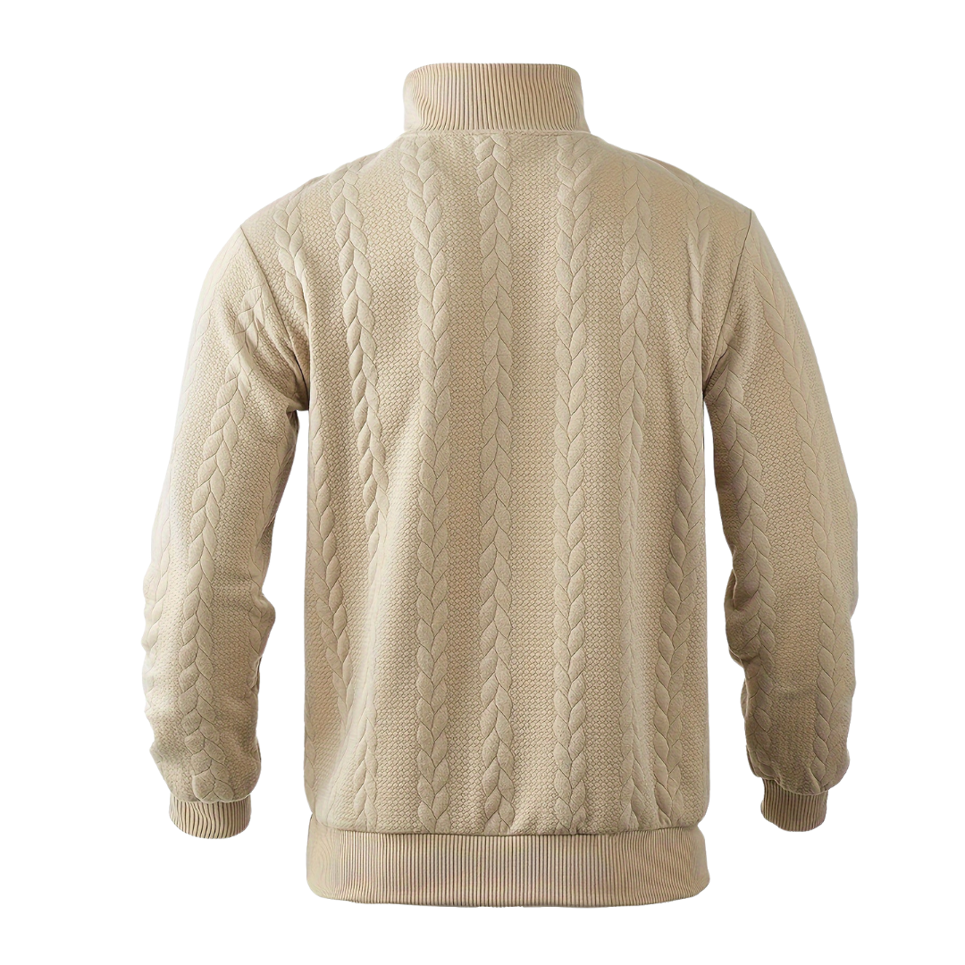 Nate | Pull vintage à col montant zippé