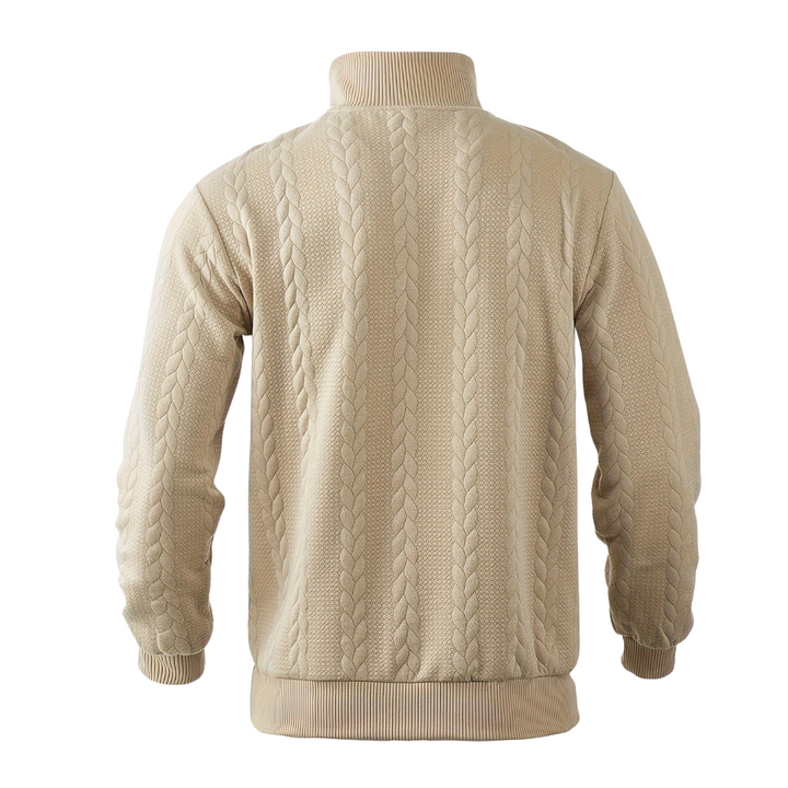 Nate | Pull vintage à col montant zippé