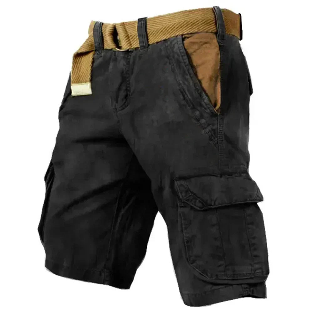 Mathis | Shorts Cargo Quotidien en Argile avec Ceinture Intégrée
