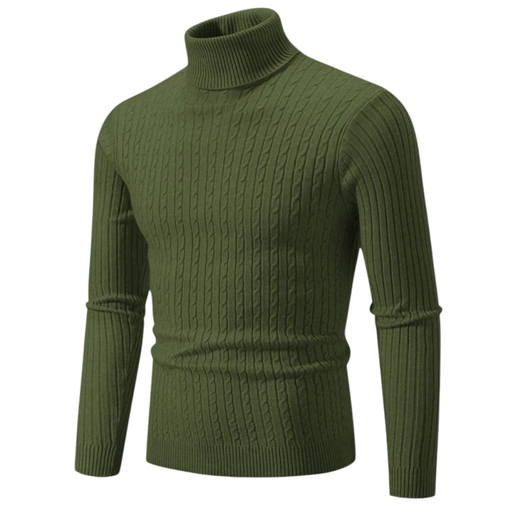Mitchell | Pull en maille à col roulé en tricot torsadé avec col doux et chaleur raffinée