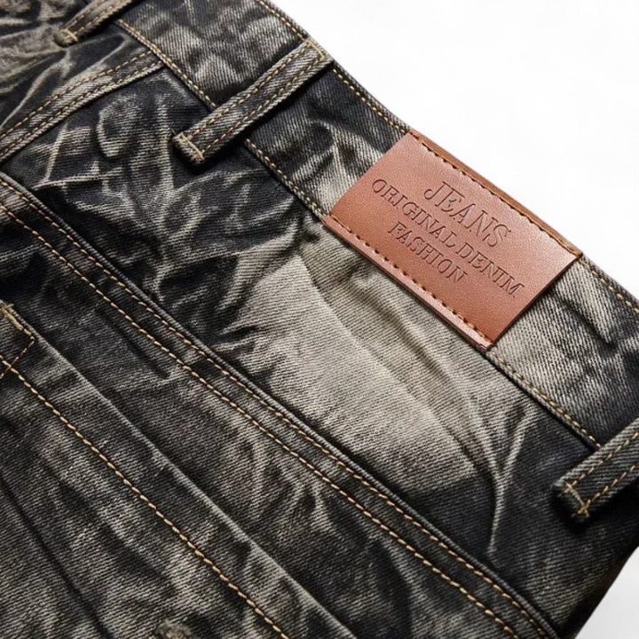Nico | Jean Denim à Affirmation Audacieuse avec Ornements d'Aigle Brodés