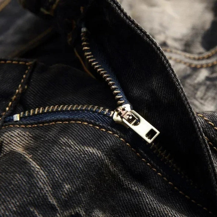 Nico | Jean Denim à Affirmation Audacieuse avec Ornements d'Aigle Brodés