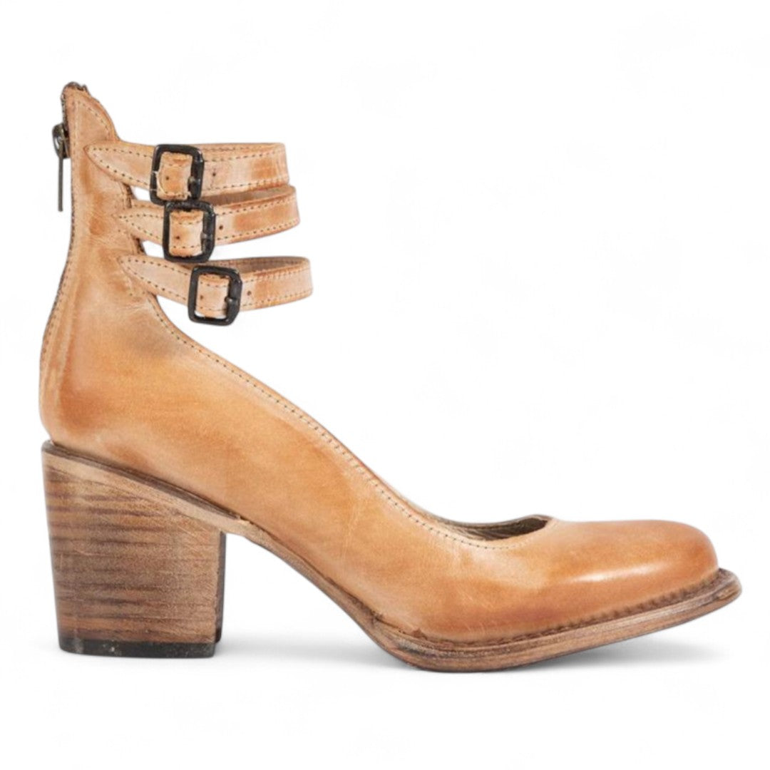 Élodie | Escarpins à Talons Bloc avec Brides Cheville Triples