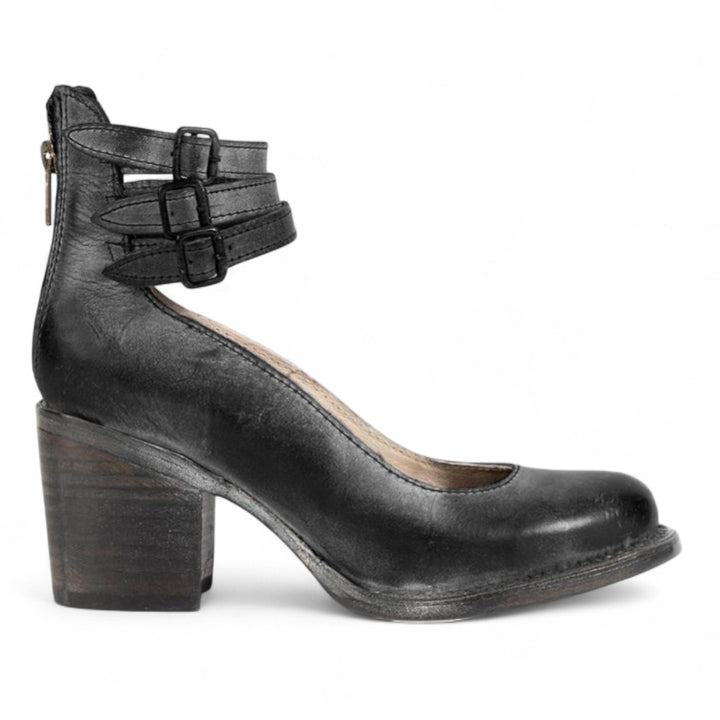 Élodie | Escarpins à Talons Bloc avec Brides Cheville Triples
