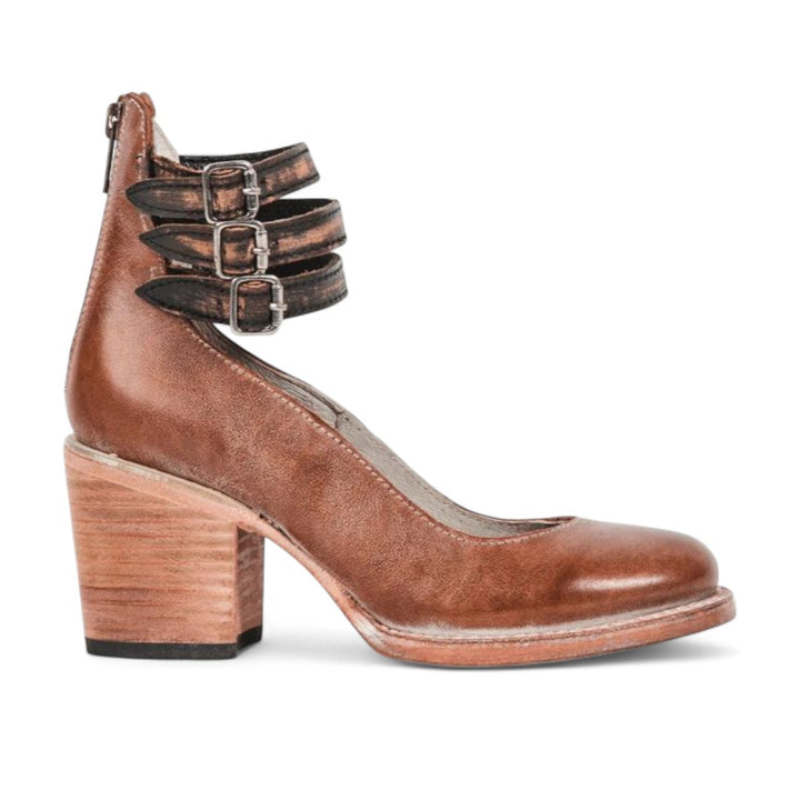 Élodie | Escarpins à Talons Bloc avec Brides Cheville Triples