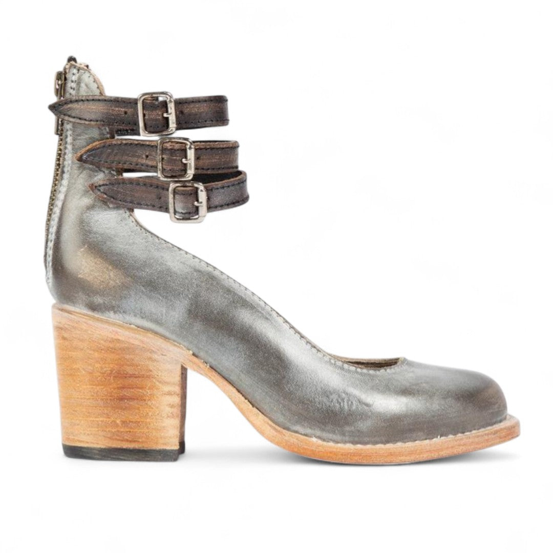 Élodie | Escarpins à Talons Bloc avec Brides Cheville Triples