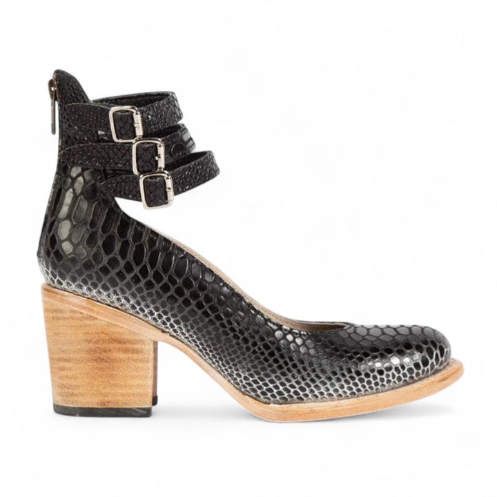 Élodie | Escarpins à Talons Bloc avec Brides Cheville Triples