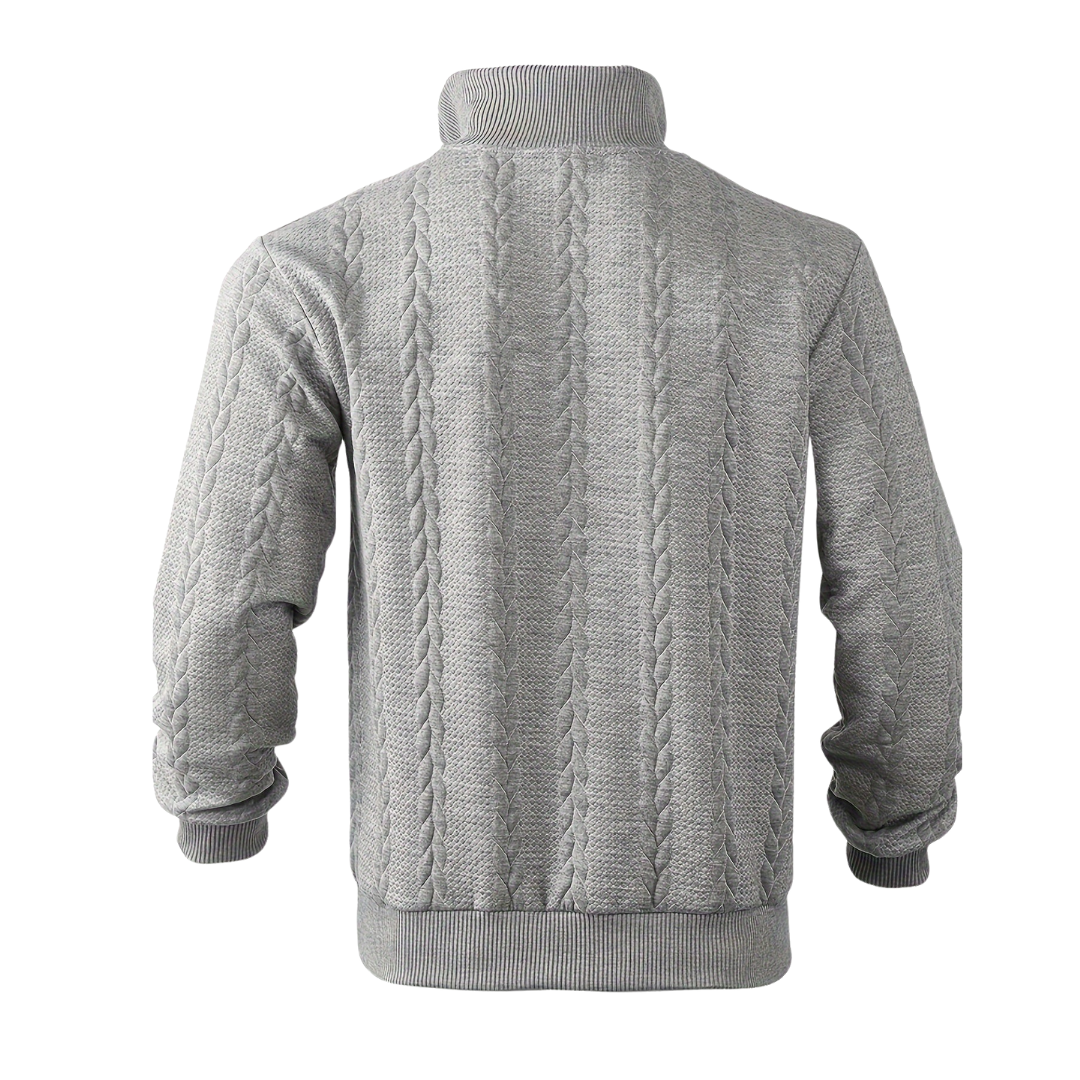 Nate | Pull vintage à col montant zippé