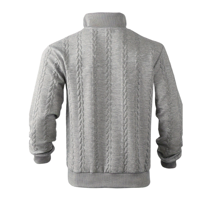 Nate | Pull vintage à col montant zippé