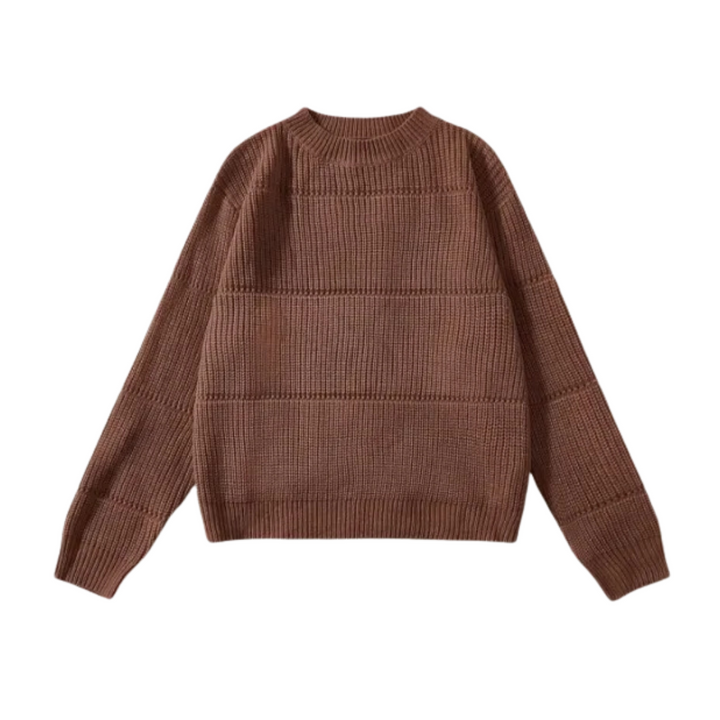 Manon | Pull en maille côtelée à reliefs horizontaux