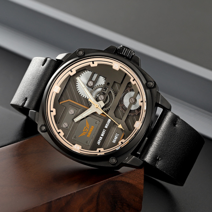 van Baerle® – Montre pour Homme en Cuir Quartz