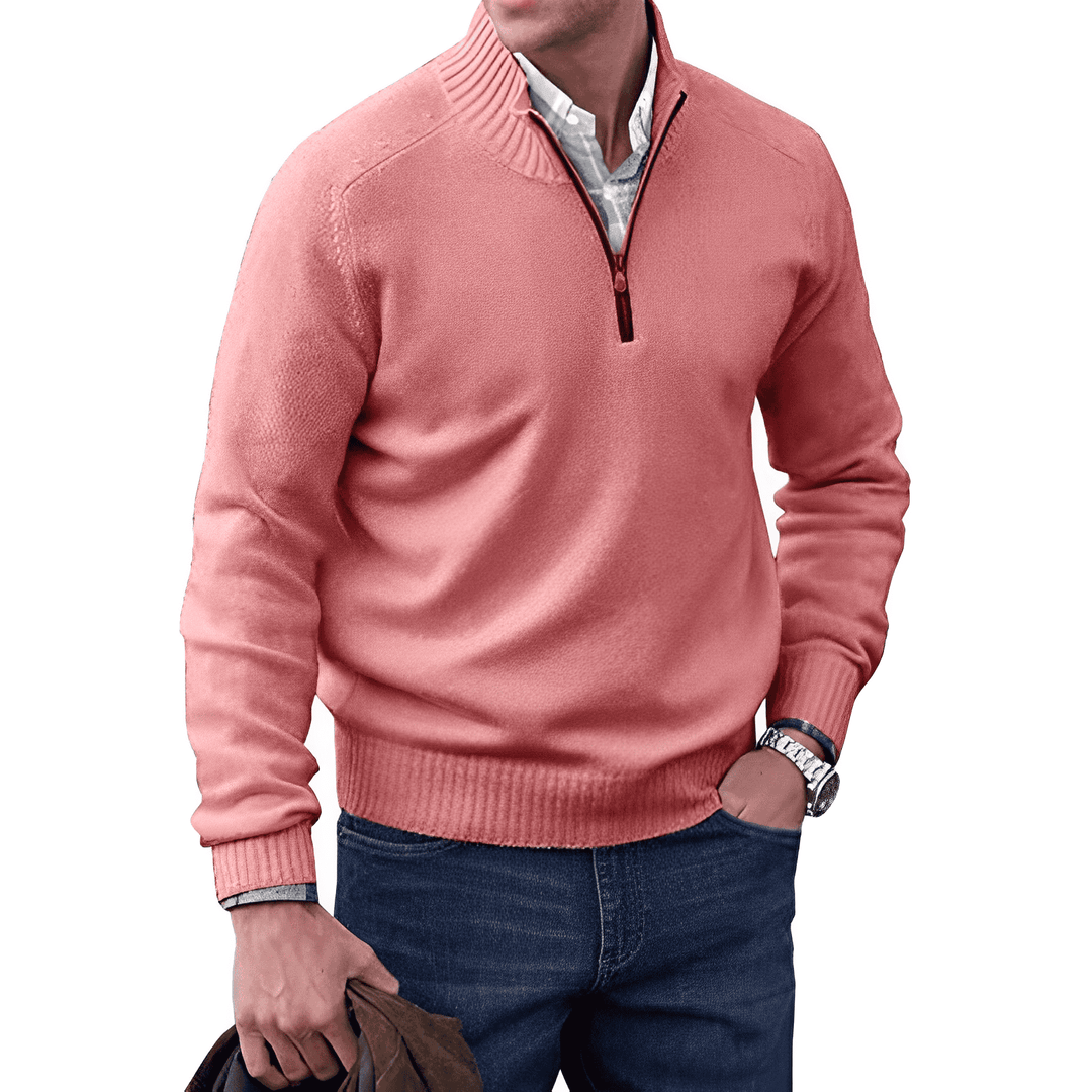 Jasper | Pull en cachemire à zip avec finition douce et coupe intelligente
