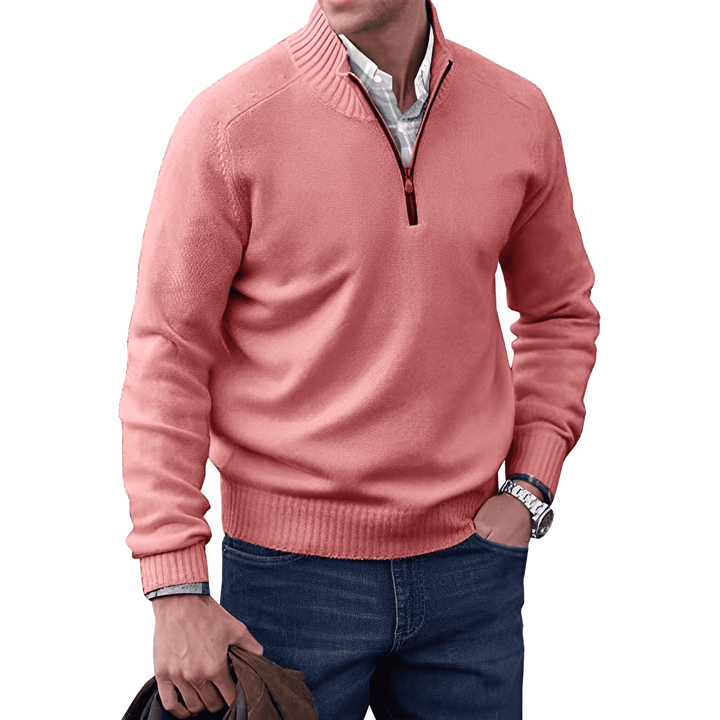Jasper | Pull en cachemire à zip avec finition douce et coupe intelligente