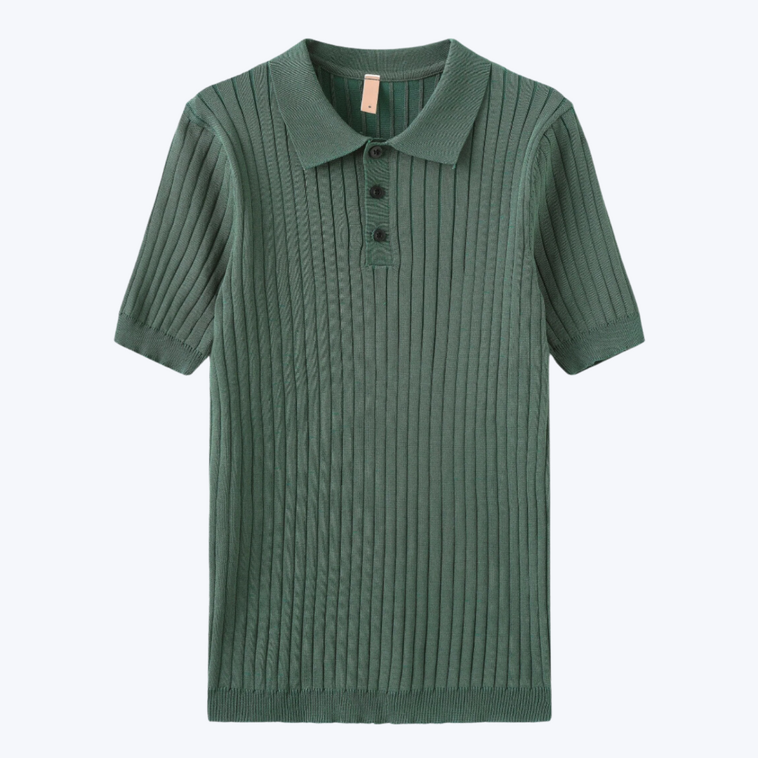 Mason | Ensemble polo en tricot côtelé avec pantalon fuselé