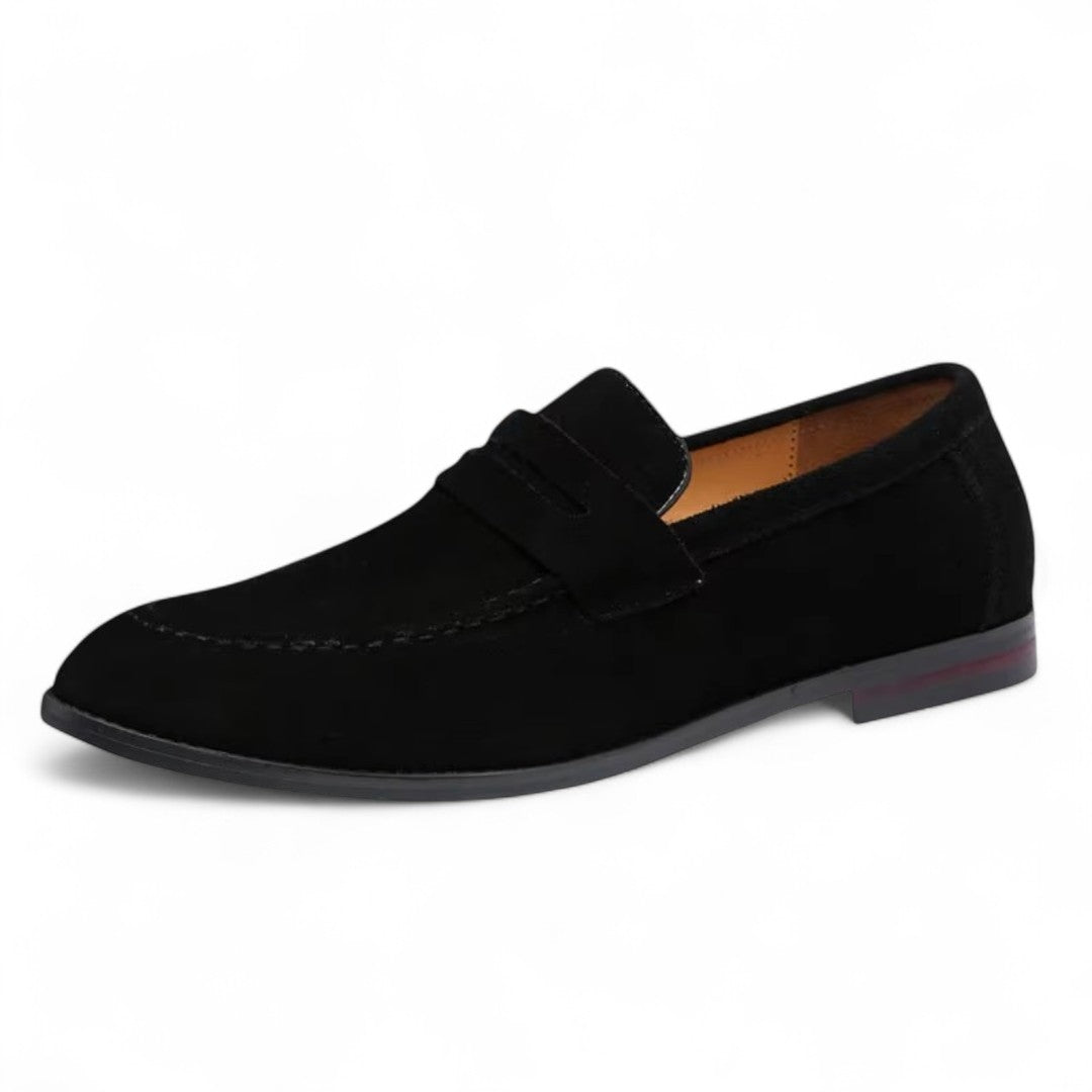 Hudson | Mocassins en daim penny avec semelle légère