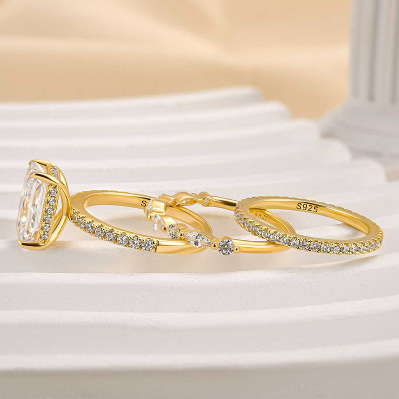 Ensemble de 3 alliances de mariage Jaily