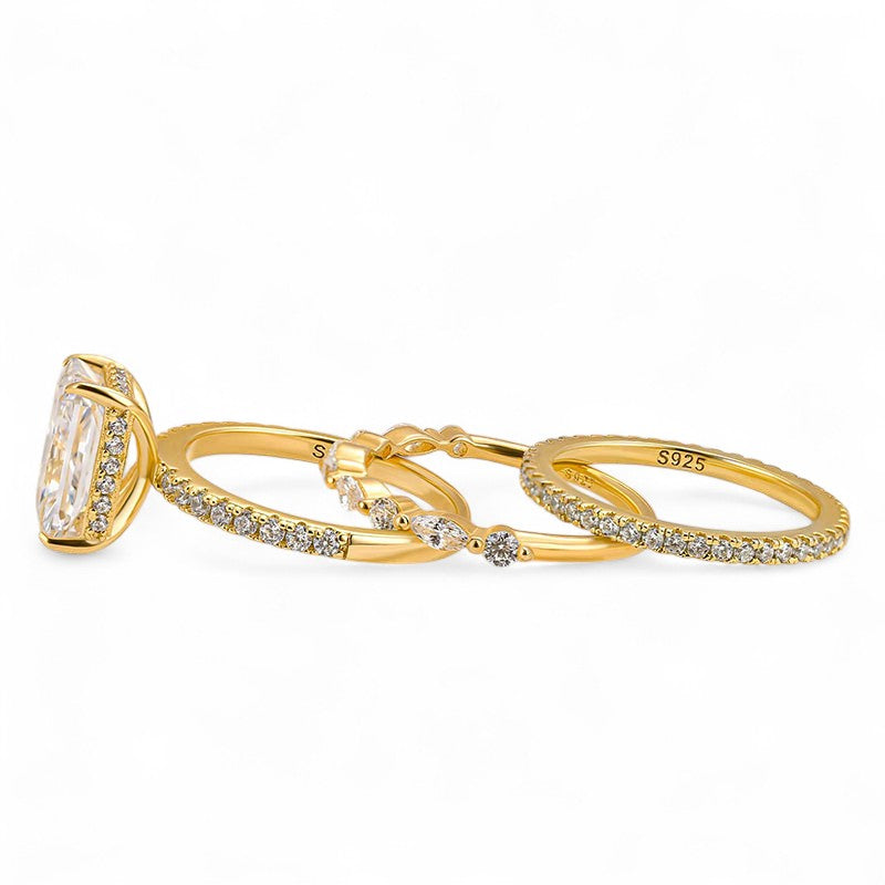 Ensemble de 3 alliances de mariage Jaily