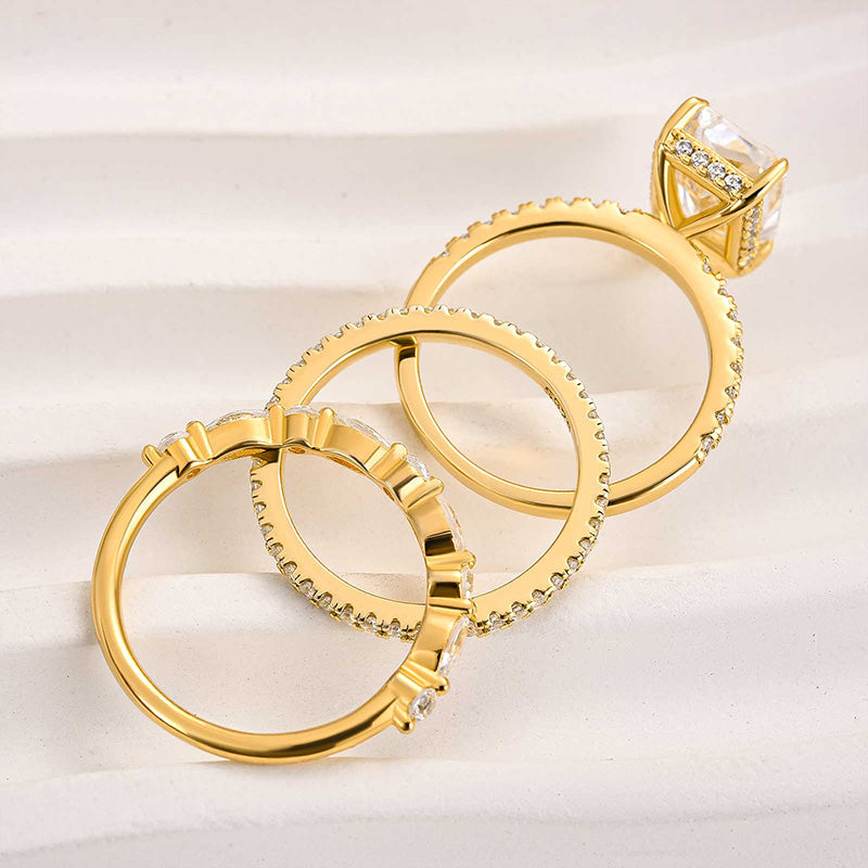 Ensemble de 3 alliances de mariage Jaily