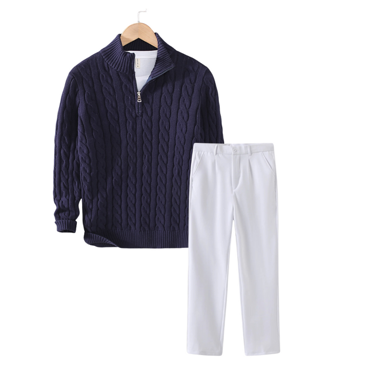 Harrison | Pull en Maille Côtelée avec Pantalons Sur Mesure
