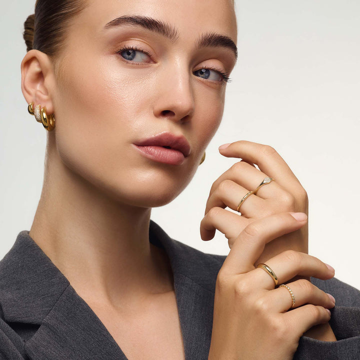 Bague à bulles en diamant