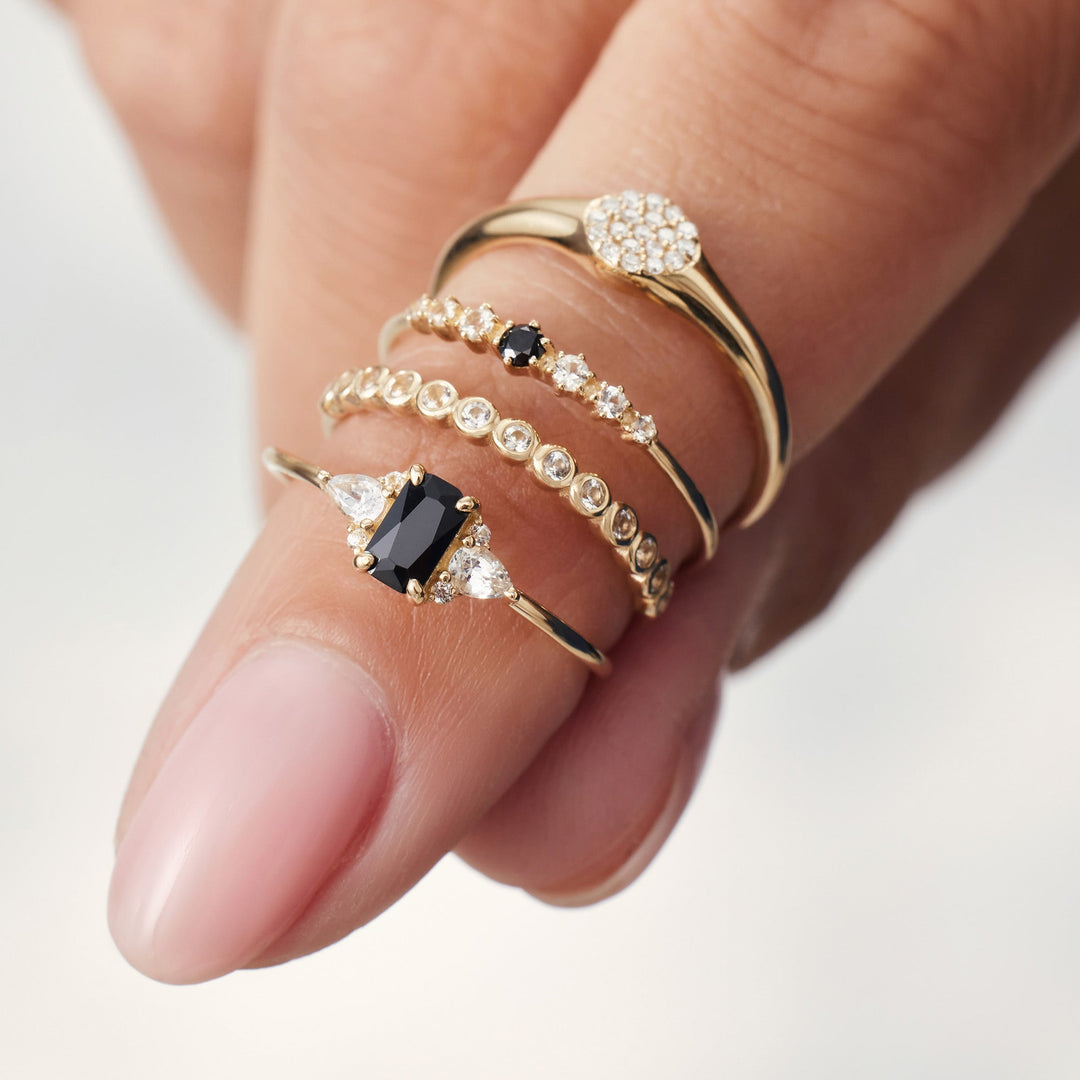 Bague à bulles en diamant