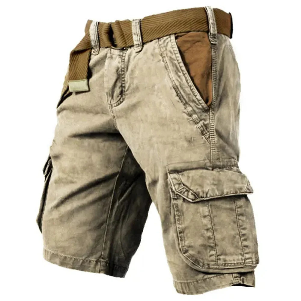 Mathis | Shorts Cargo Quotidien en Argile avec Ceinture Intégrée