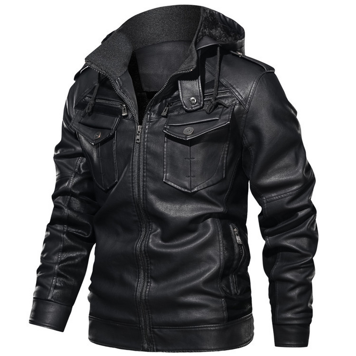 Milan | Veste en cuir élégante à capuche avec une touche urbaine