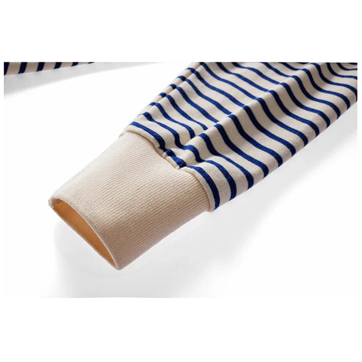 Darren | Polo rétro japonais à manches longues en coton peigné