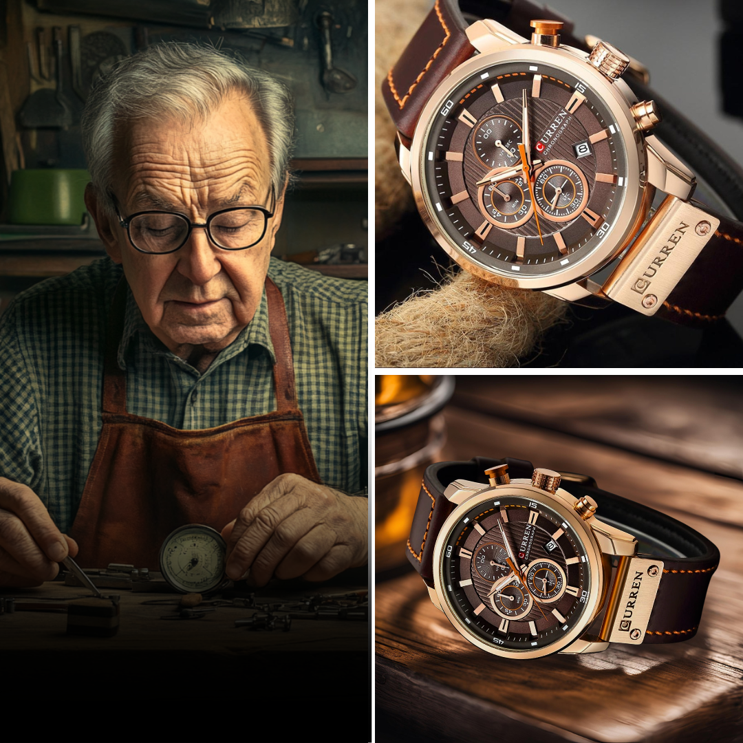 Van Baerle® - Montre en Quartz Élégante avec Bracelet en Cuir