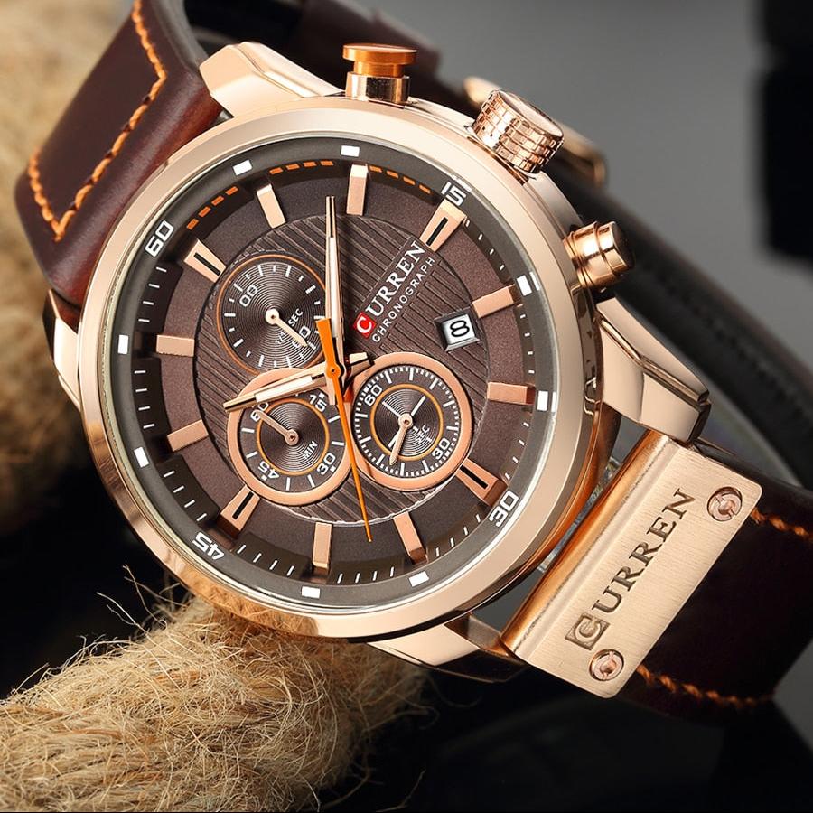 Van Baerle® - Montre en Quartz Élégante avec Bracelet en Cuir