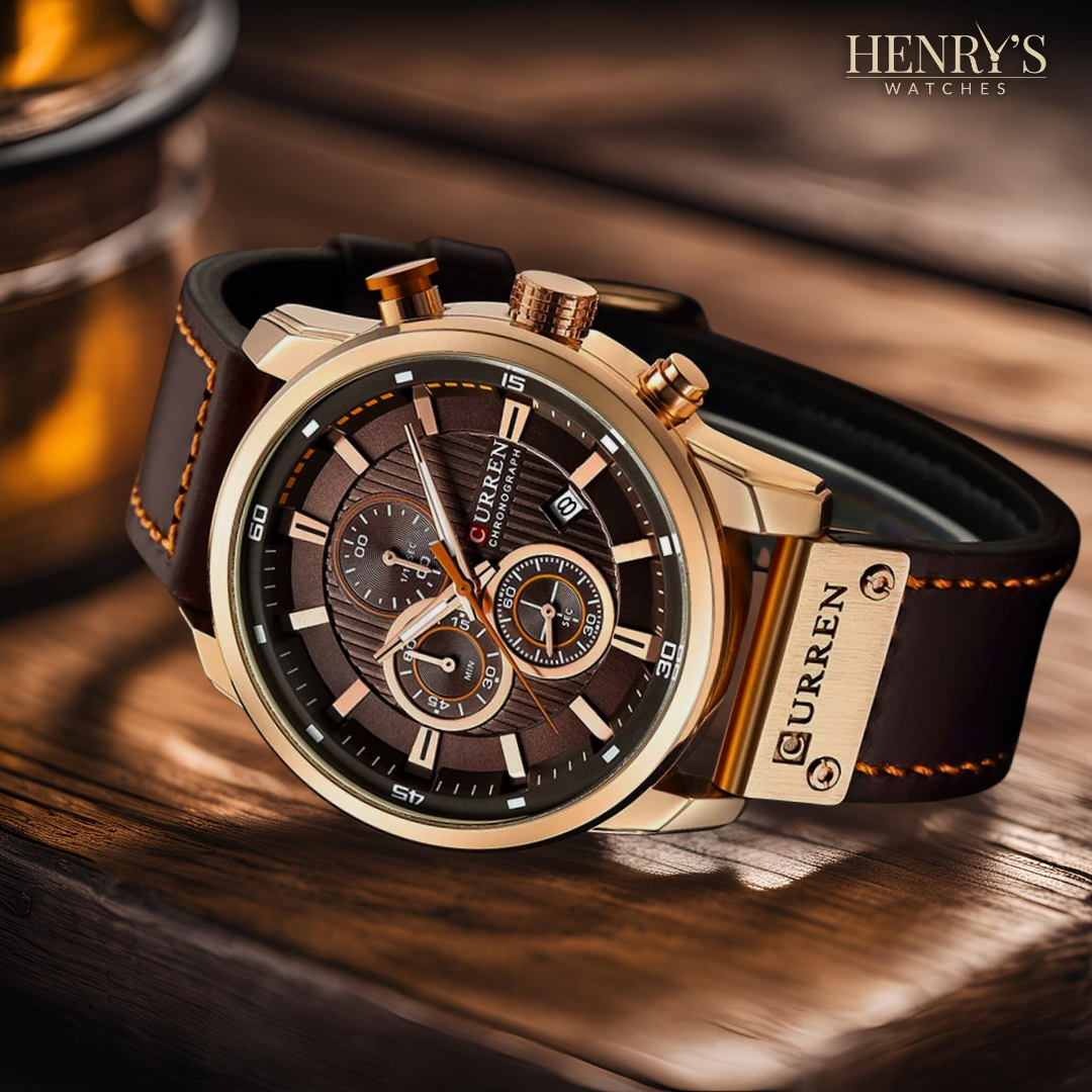 Van Baerle® - Montre en Quartz Élégante avec Bracelet en Cuir