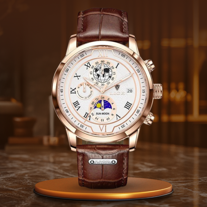 van Baerle® – Montre Chronographe en Cuir de Qualité Supérieure