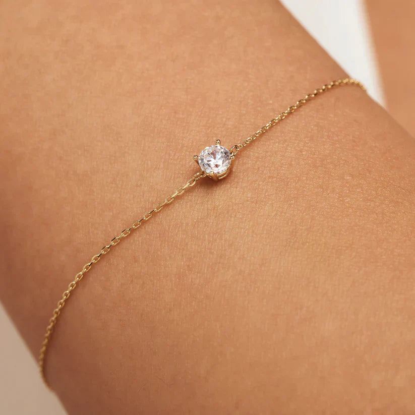 Bracelet en pierre de moissanite Cléa